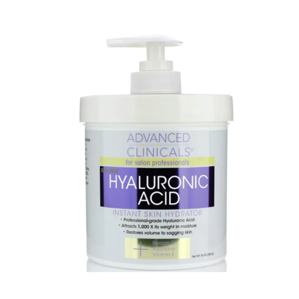 Advanced Clinicals Hyaluronic Acid - Hydrating Dry Skin Firming Lotion Minimizes Look Of Wrinkles, Stretch Marks, & Crepey Skin 16oz