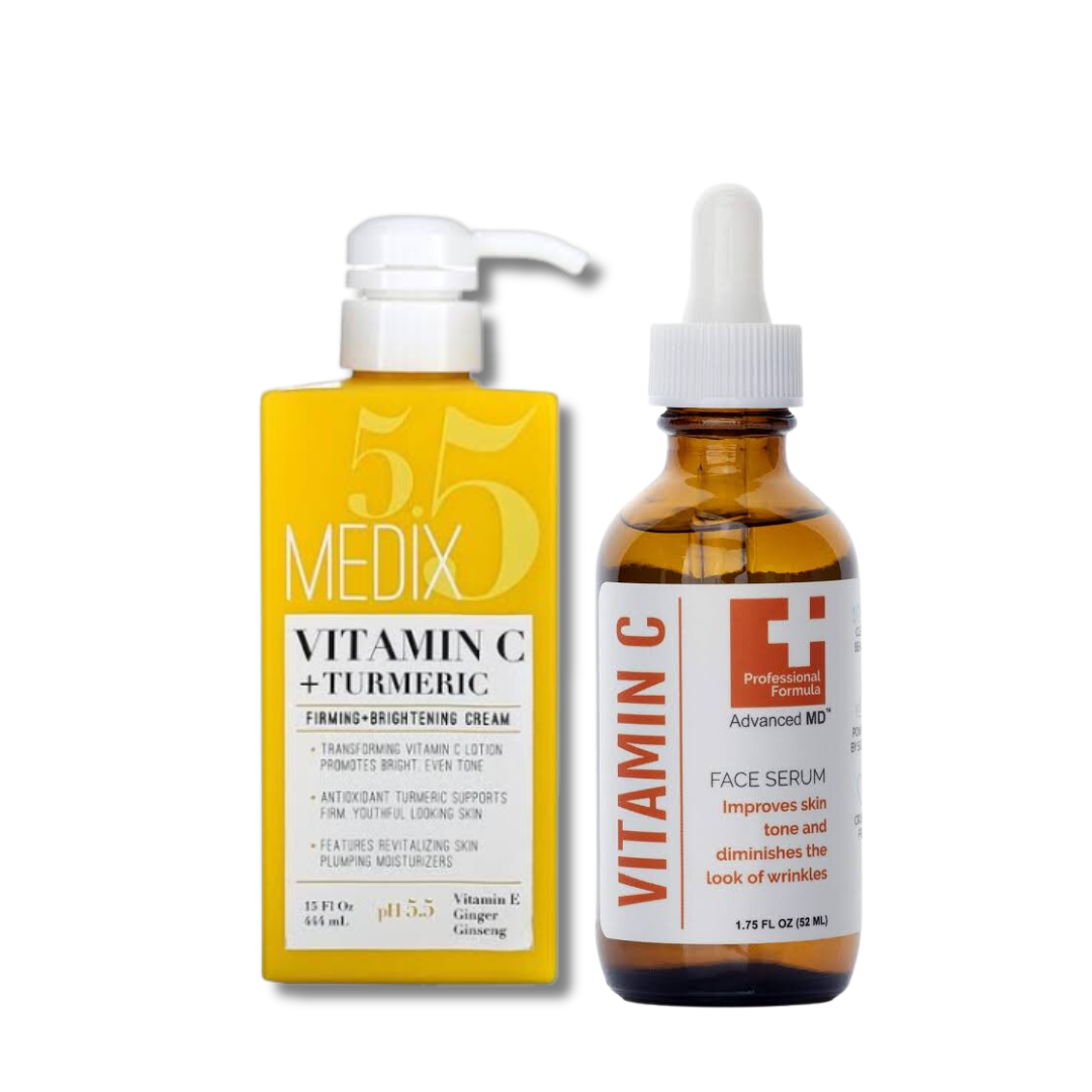 Medix 5.5 Vitamin C + Turmeric Brightening cream and Advanced MD ...